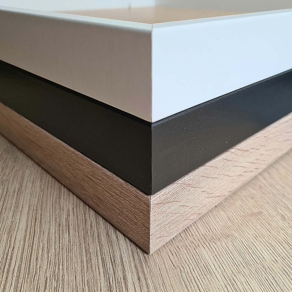 Moosbild mit Holz, Moosbild im Vollholzrahmen