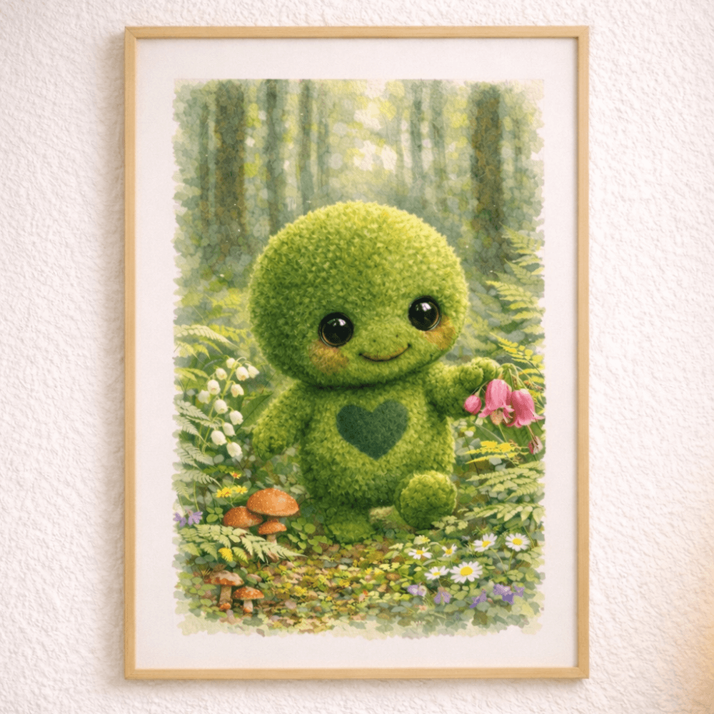 Wandbild Kinderzimmer "Moosi"