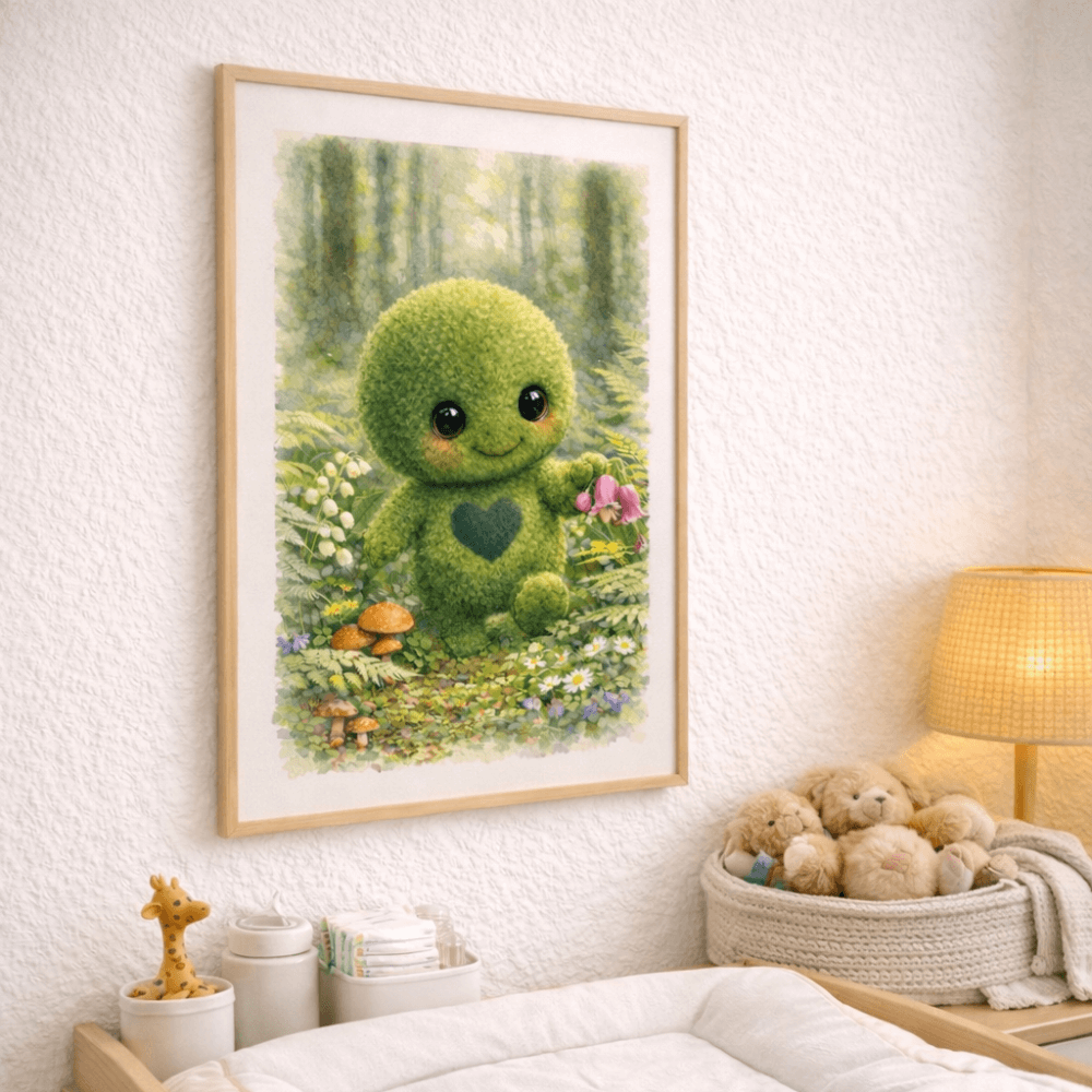 Wandbild Kinderzimmer "Moosi"