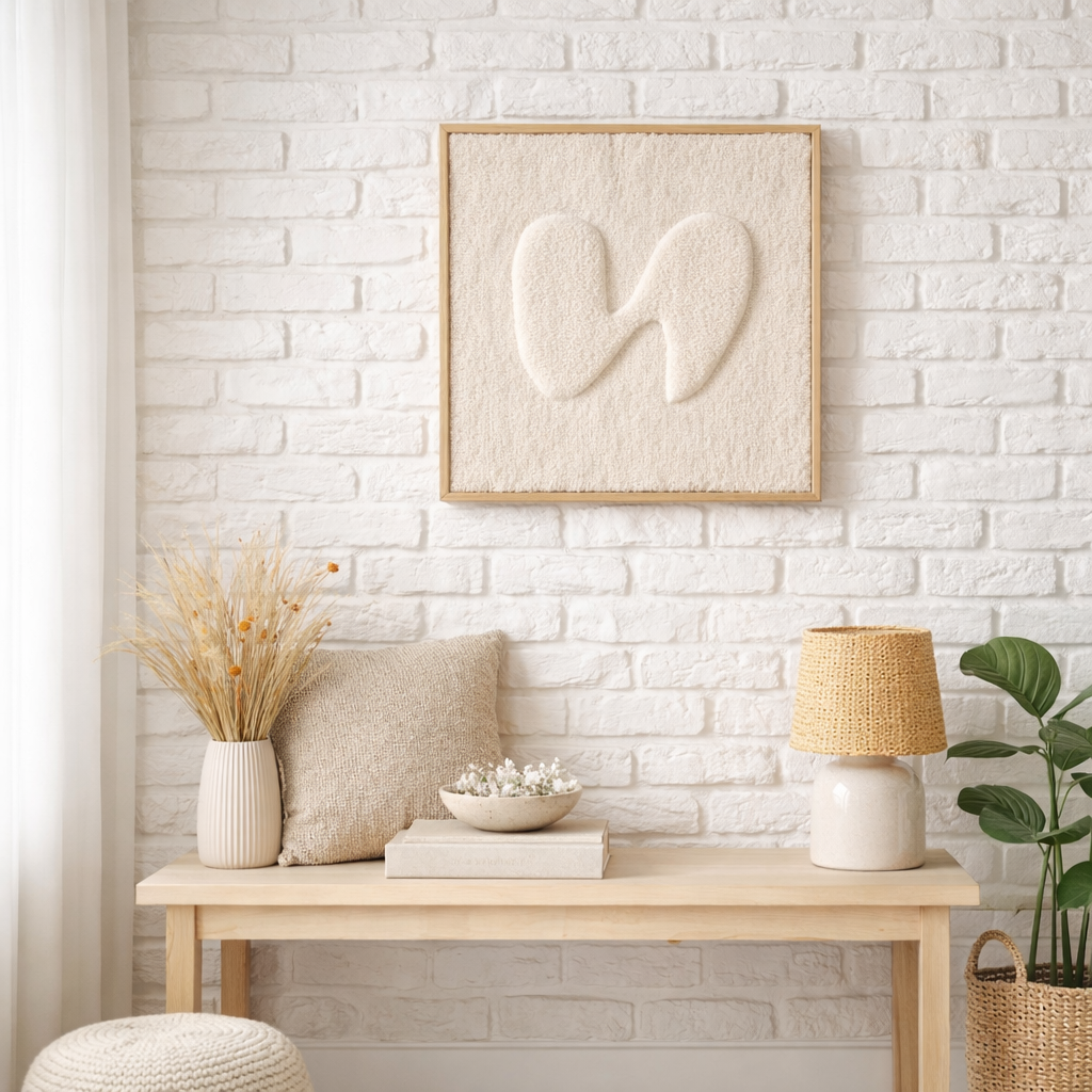 gerahmter Wandteppich "organic"