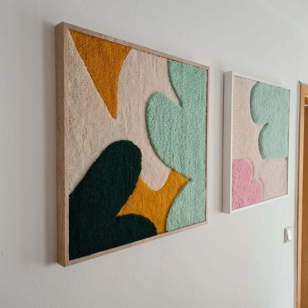 gerahmter Wandteppich "organic harmony"