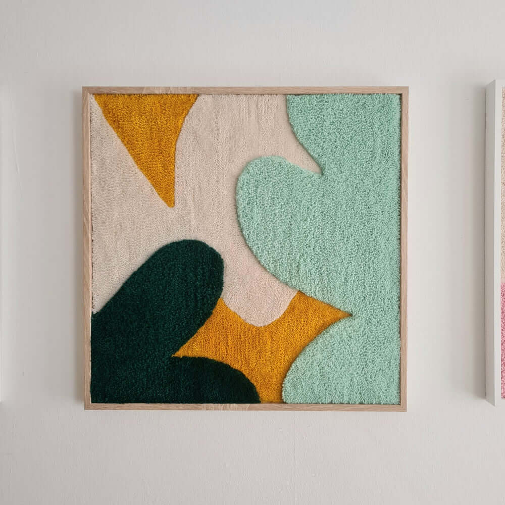 gerahmter Wandteppich "organic harmony"