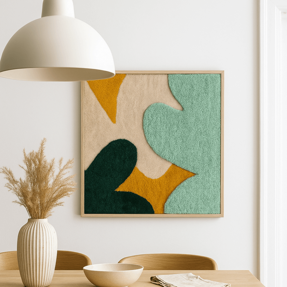 gerahmter Wandteppich "organic harmony"