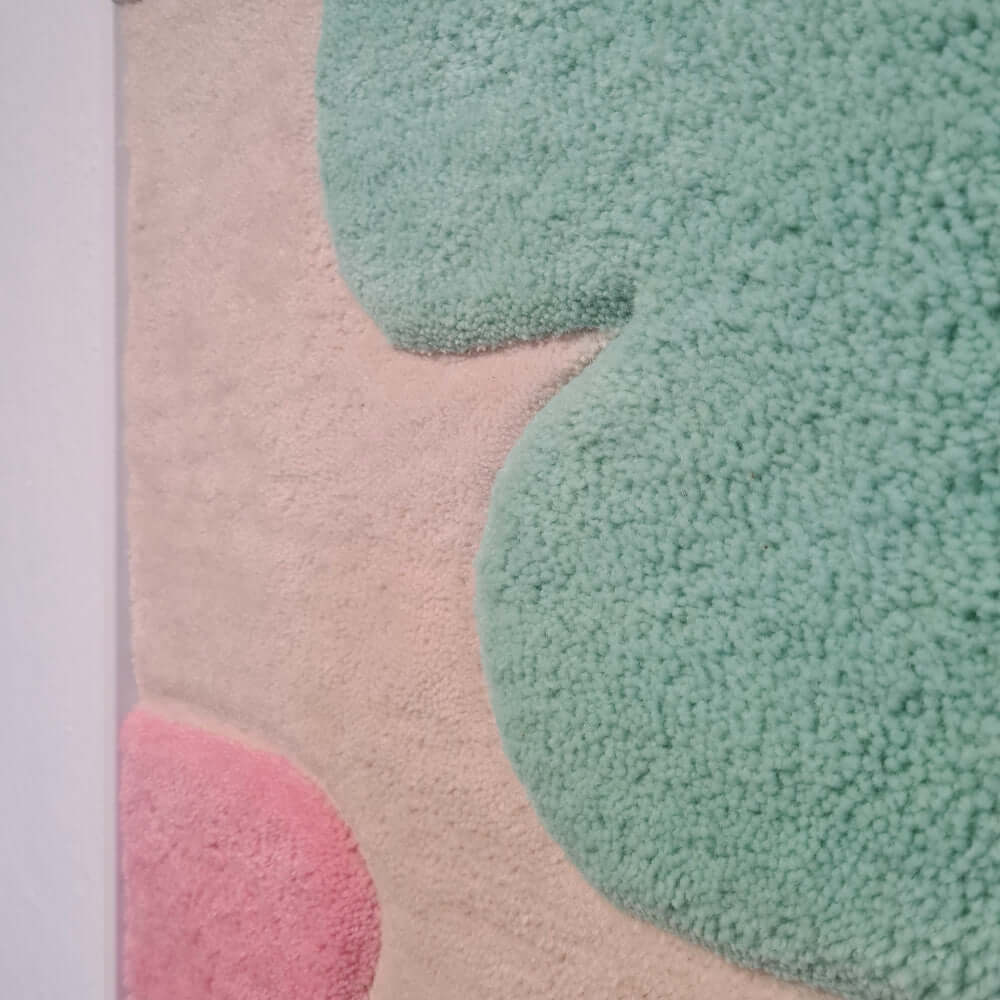 gerahmter Wandteppich "Formen"