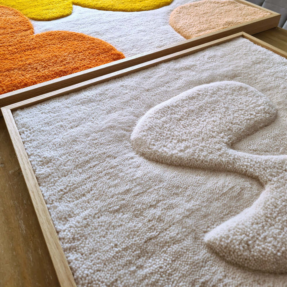 gerahmter Wandteppich "organic"