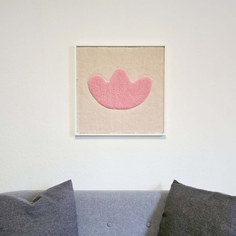 gerahmter Wandteppich "Muschel"