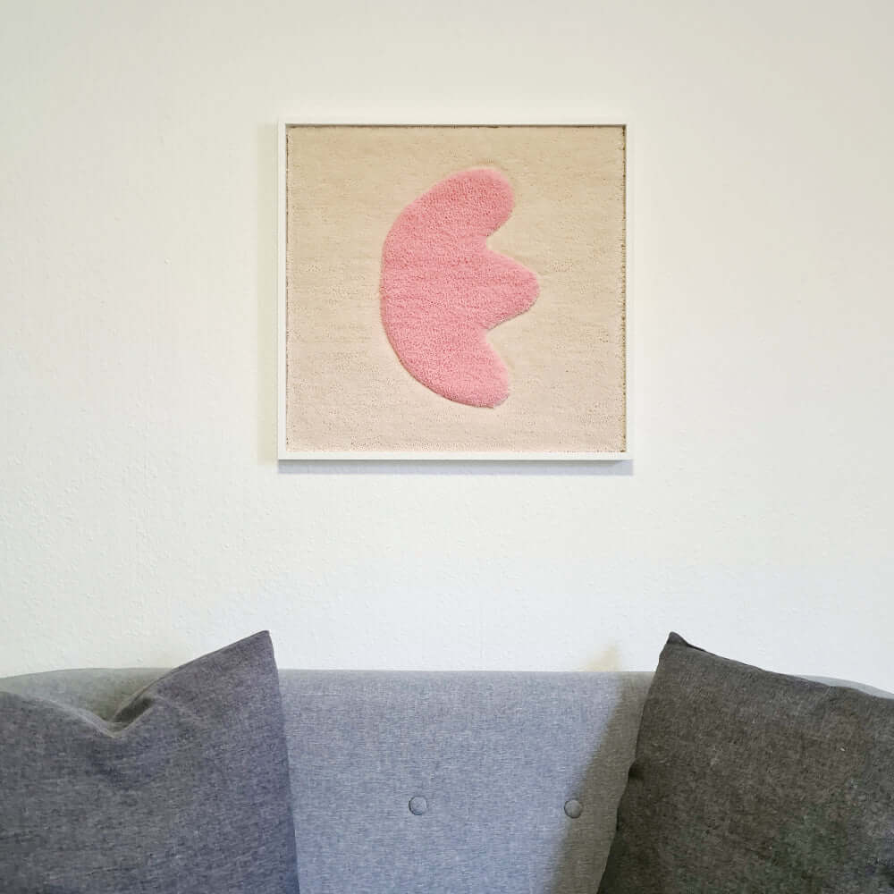 gerahmter Wandteppich "Muschel"