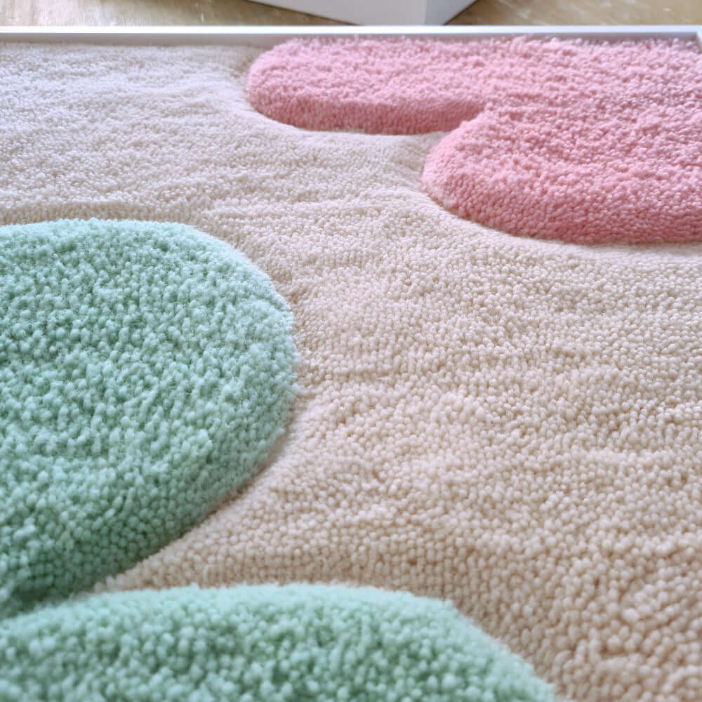 gerahmter Wandteppich "Formen"