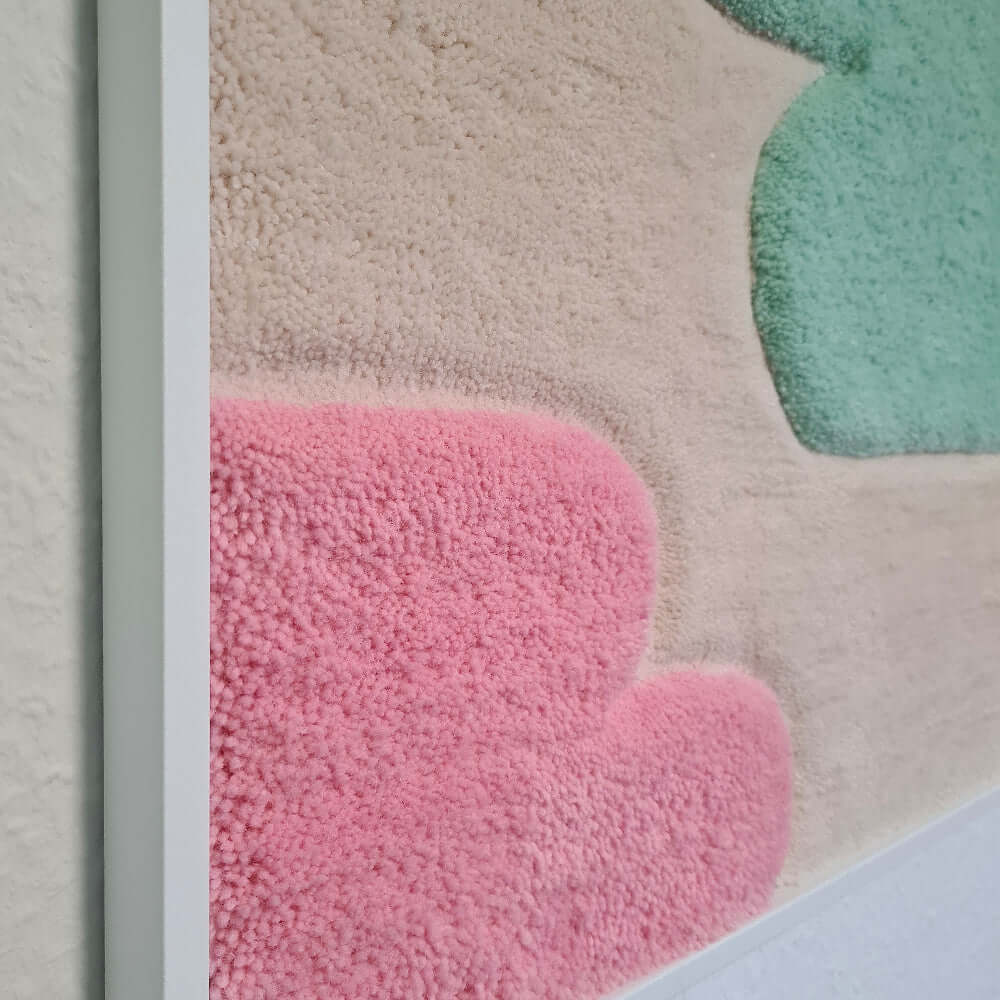 gerahmter Wandteppich "Formen"