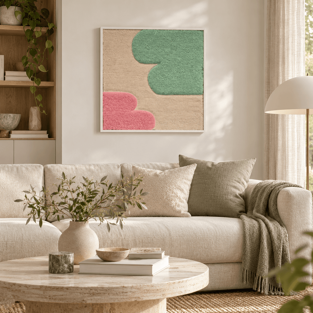 framed wall hanging "Shapes"