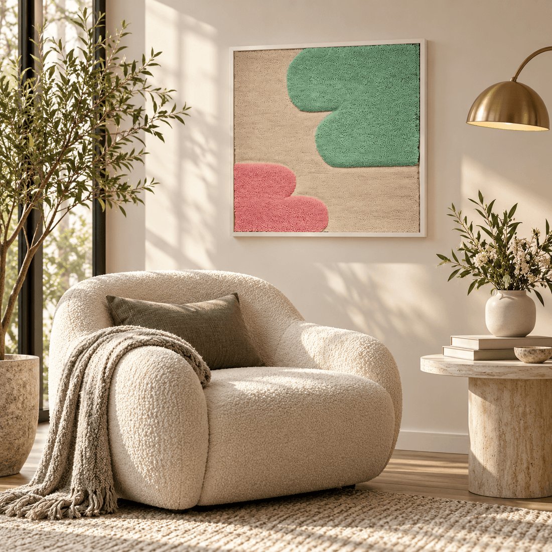framed wall hanging "Shapes"