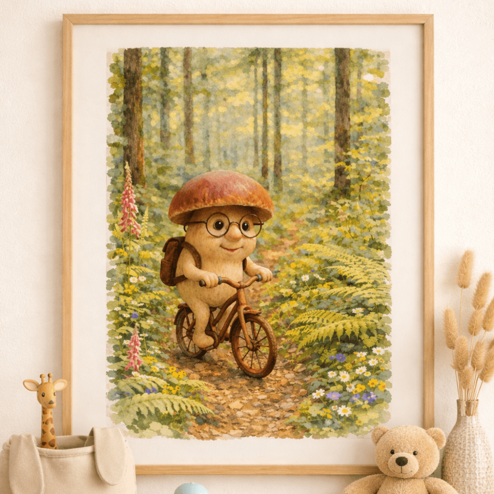 Wandbild 3er Set "Abenteuer im Mooswald"