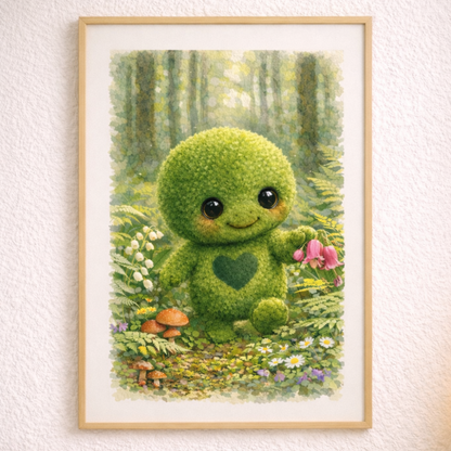 Wandbild Kinderzimmer "Moosi"