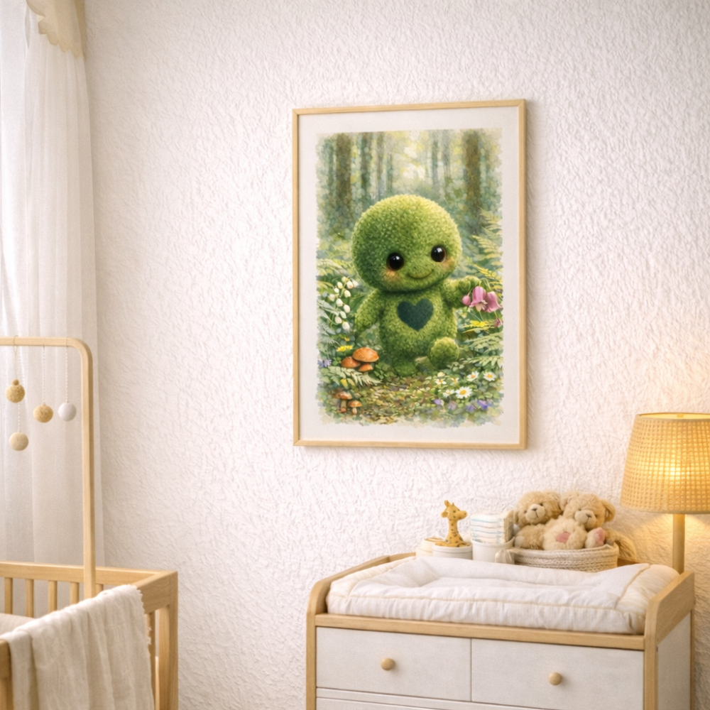 Wandbild Kinderzimmer "Moosi"