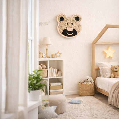 Moosbild Tiergesicht Teddybär mit Islandmoos