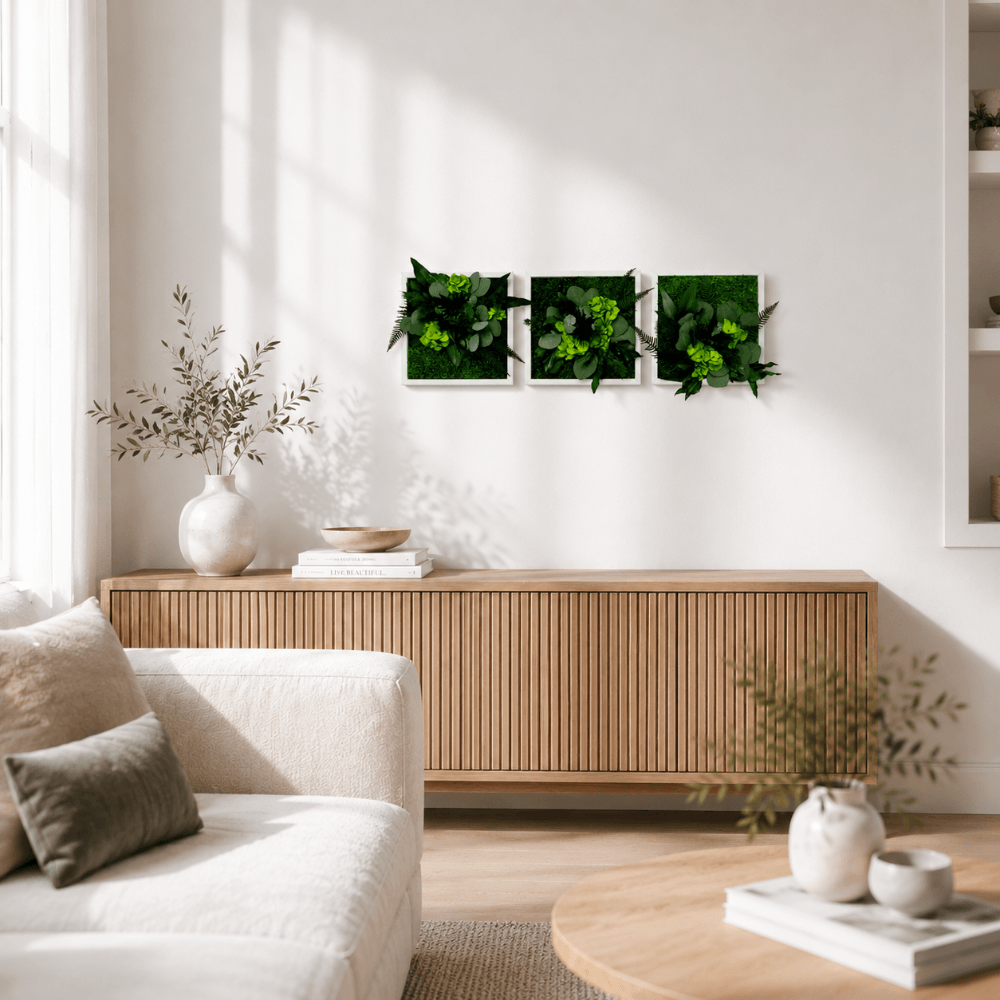 Pflanzenbilder 3er Set 23x23 cm