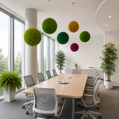 Moosball mit Islandmoos in verschiedenen Farben