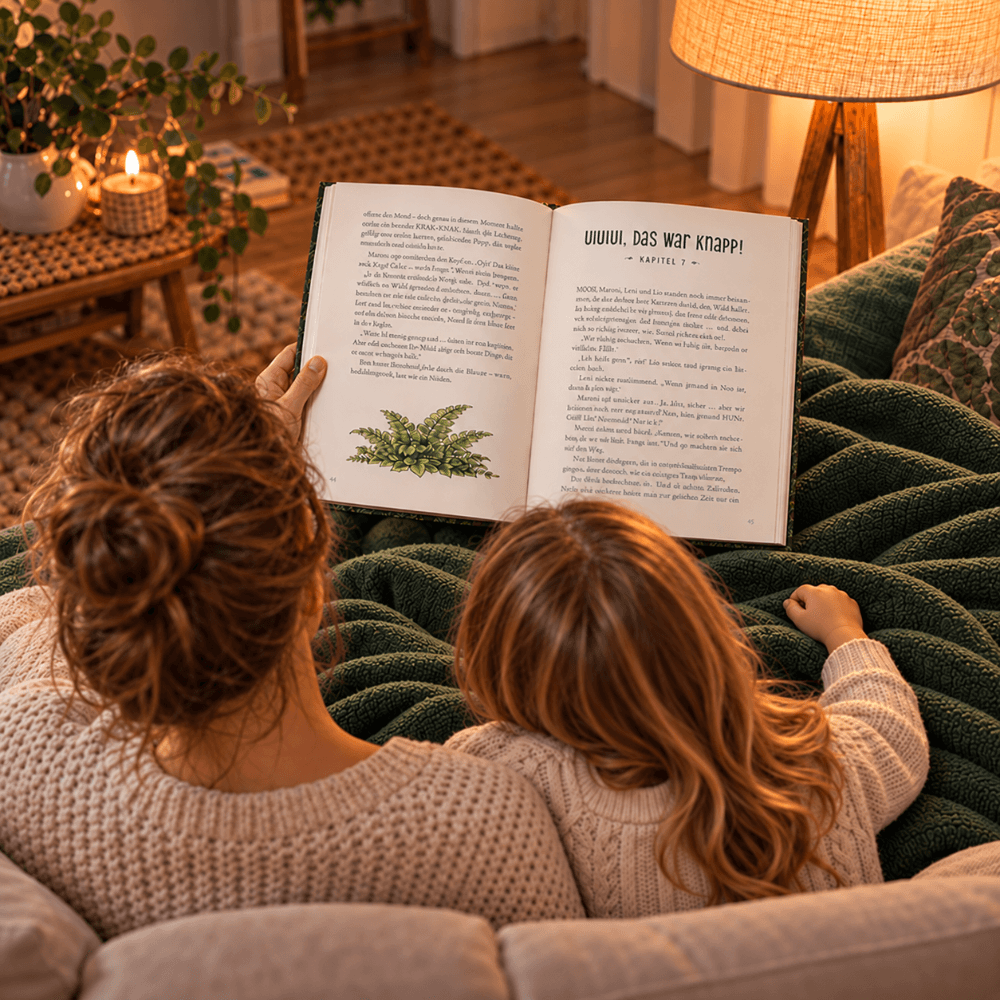 Kinderbuch und Malbuch-Set – Moosi &amp; Maroni im Mooswald