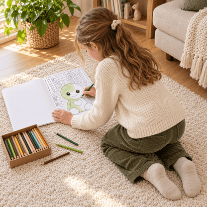 Kinderbuch und Malbuch-Set – Moosi &amp; Maroni im Mooswald