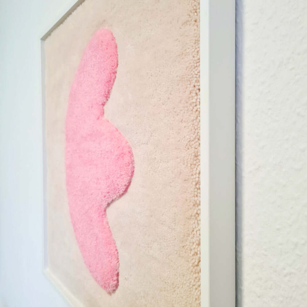 gerahmter Wandteppich "Muschel"