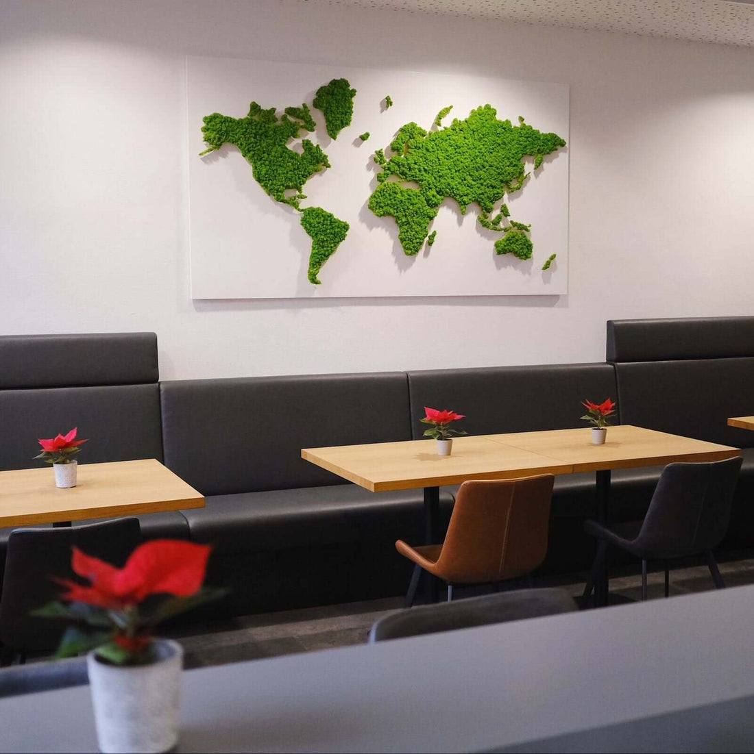 Weltkarte mit Islandmoos